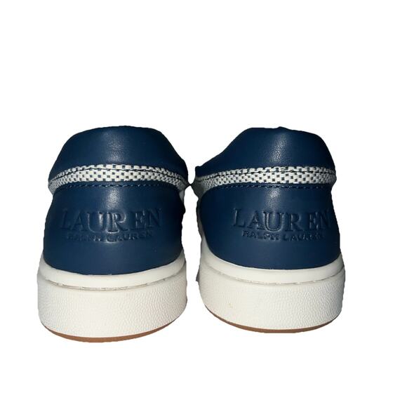 Lauren Ralph Lauren Hailey low top sneakers Women’s Size 7 Blue And White - Picture 4 of 10